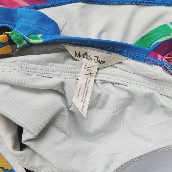 Matilda Jane XS Ladies Swim Tankini Blue Floral Like New - Picture 3 of 5